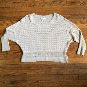 BCBG Open Knit Sweater Boho Oversized